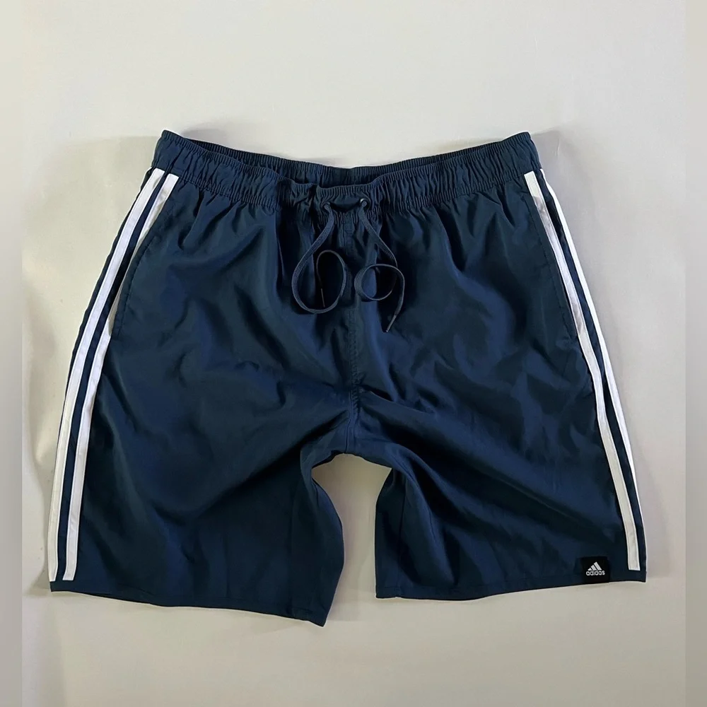Adidas Navy Blue Athletic Shorts Large